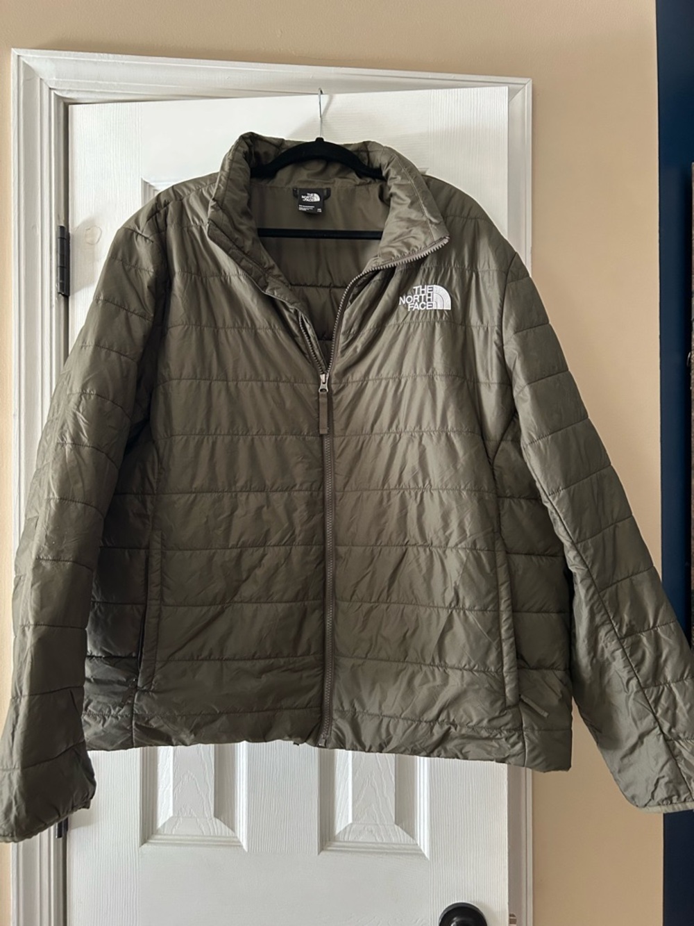 The North Face Olive Puffer Jacket — Men's Quilted Insulator
